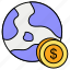 .svg, global money, fundraising, global economy, investment, earth, dollar, coin 