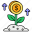 .svg, money plant, growth, currency, savings, benefits, earnings 