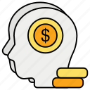 human mind, business and finance, bonus, gift, coins, face