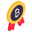 bitcoin badge, money badge, cash badge, financial badge, ribbon badge 