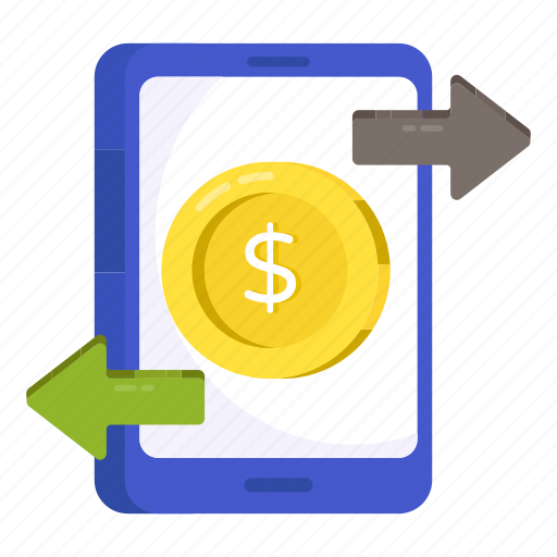 Mobile money transfer, mobile cash, mobile economy, online money, mobile banking icon - Download on Iconfinder