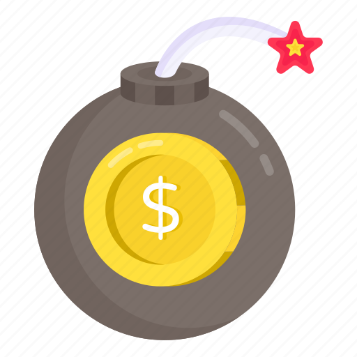 Financial bomb, economic bomb, inflation bomb, bombshell, financial crisis icon - Download on Iconfinder