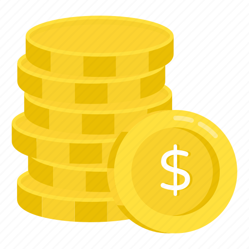 Dollar coins, economy, currency, cash, money icon - Download on Iconfinder