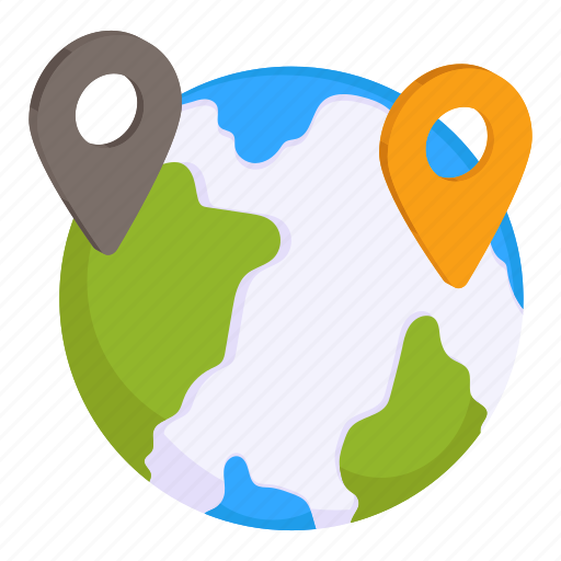 Global map, global location, direction, gps, navigation icon - Download on Iconfinder
