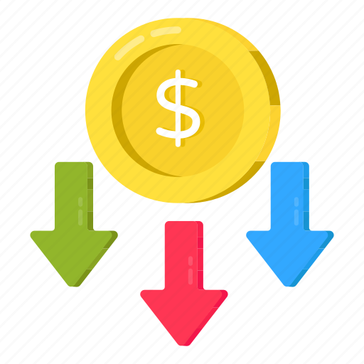 Lower price, lower cost, low dollar rate, dollar rate decrease, dollar reduction icon - Download on Iconfinder