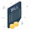 bill, invoice, receipt, payment slip, commerce
