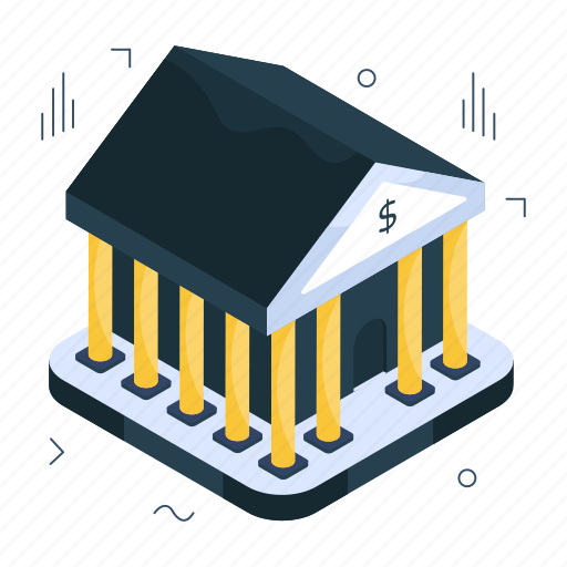 Bank, building, depository house, financial institute, treasury house icon - Download on Iconfinder
