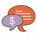 financial chat, communication, conversation, discussion, negotiation
