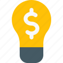 bulb, business, creativity, dollar, efficient, idea, plan