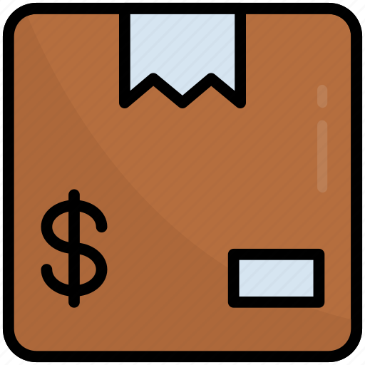 Box, cardboard, logistics, package, shipping, dollar, delivery icon - Download on Iconfinder