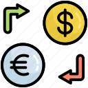 exchange, money, currency, dollar, rate, coin