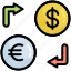 exchange, money, currency, dollar, rate, coin 