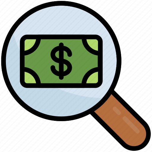Dollar, find, magnifier, money, paid search, view, business icon - Download on Iconfinder