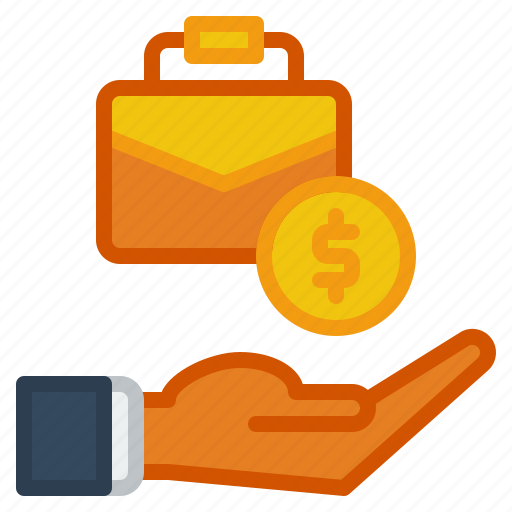 Briefcase, dollar, coin, business, finance icon - Download on Iconfinder