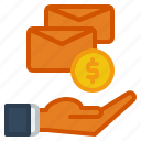 message, mail, envelope, email, coin