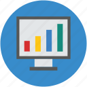 bar chart, digital, finance, graph, monitor, presentation, screen 
