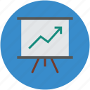 chart, conference, easel, graph, presentation, projector 
