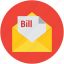 bill, billing letter, envelope, invoice, letter, mail 