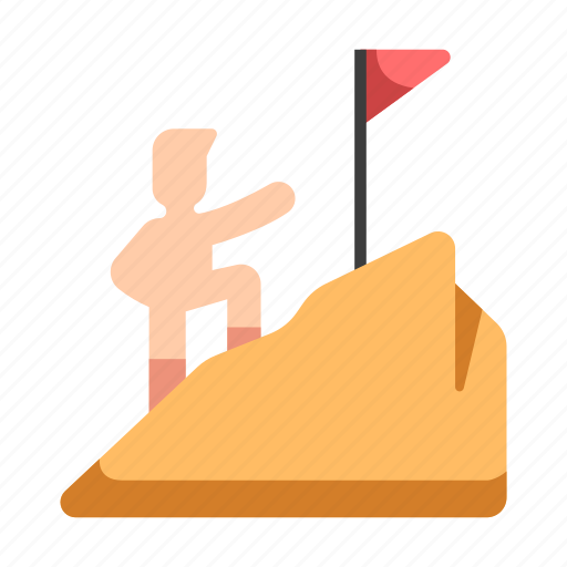 Climbing, finish, goal, leader, success, target icon - Download on Iconfinder
