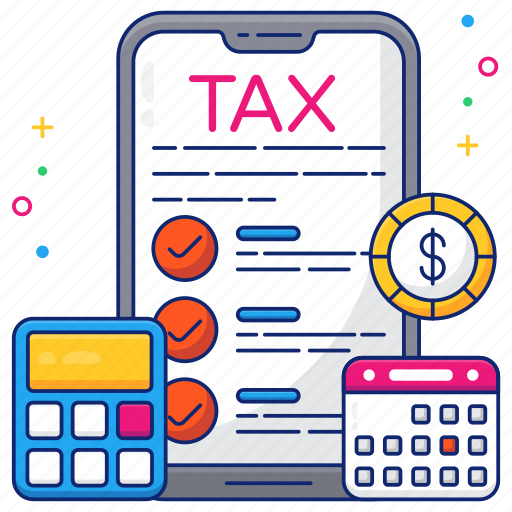 Mobile tax schedule, tax payment, online tax, tax calculation, tax calc icon - Download on Iconfinder