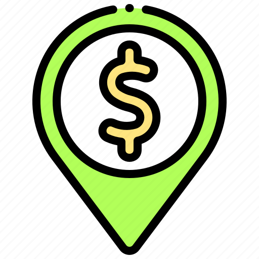Dollar, map, pin, sign icon - Download on Iconfinder