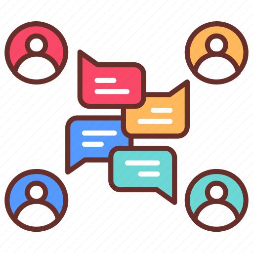 Group, discussion, open, teleconference, seminar, meeting, chat icon - Download on Iconfinder