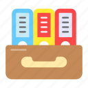 files, folder, cabinet, document, rack, holder, file