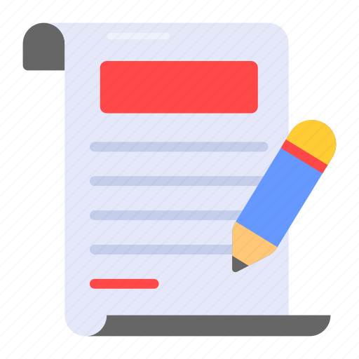 Agreement, contract, document, pager, pencil, page, writing icon - Download on Iconfinder