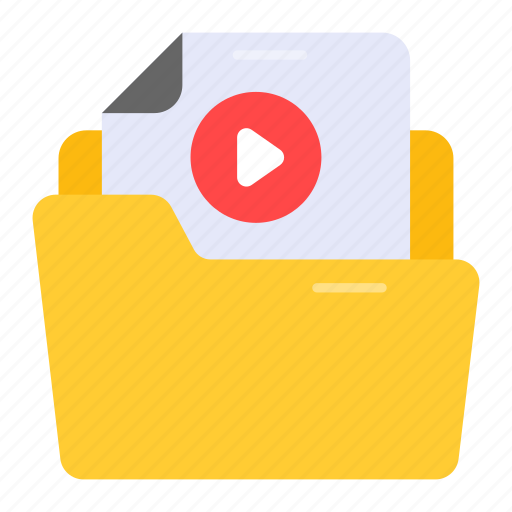 Video, media, folder, file, multimedia, movies, clips icon - Download on Iconfinder