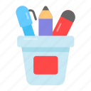 stationery, pencil, holder, case, pot, pencils, cup