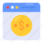 monetization, dollar, coin, pay per click, webpage, website, cpc 
