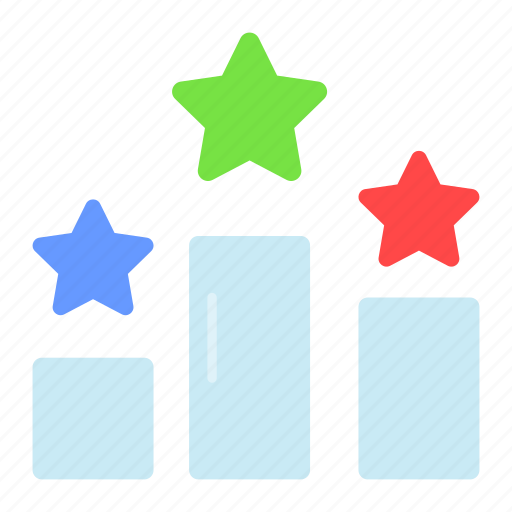 Ranking, ratings, review, bars, star, feedback, position icon - Download on Iconfinder