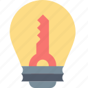 idea, key, business, creative, innovation, lamp, solution 