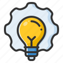 innovation, creative, idea, bulb, solution, gear