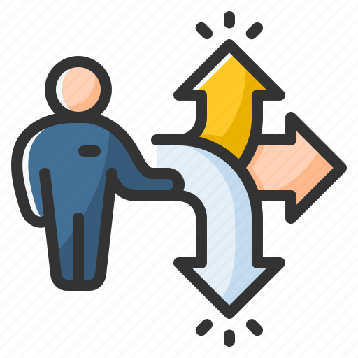 Choice, direction, arrow, employee, worker, businessman icon - Download on Iconfinder