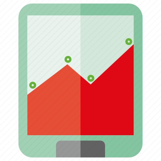 Chart, graph, mobile, phone, plot icon - Download on Iconfinder
