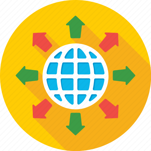 Around the world, arrows, globe, international, worldwide icon - Download on Iconfinder