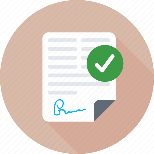 Approved documents, documents, office document, sheet, text sheet icon - Download on Iconfinder