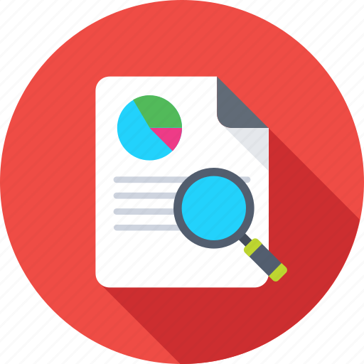 Analytics, infographic, magnifier, magnifying lens, search graph icon - Download on Iconfinder