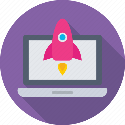Build site, create website, monitor, rocket, web startup icon - Download on Iconfinder