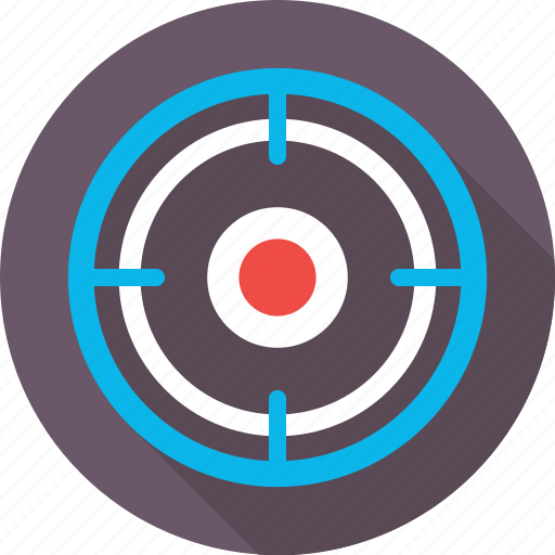 Aim, focus, goal, shooting target, target icon