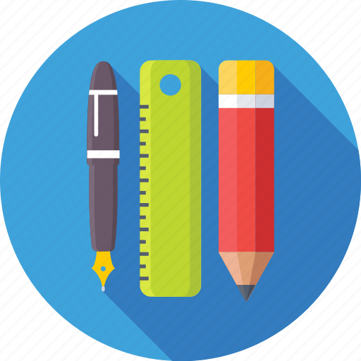 Draft tool, pen, pencil, ruler, scale icon - Download on Iconfinder