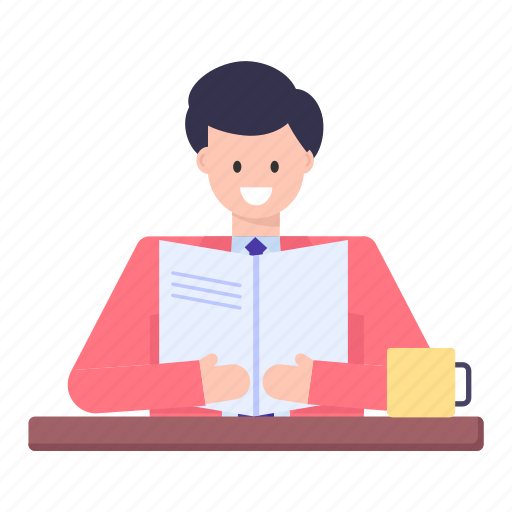 Audit person, interviewer, recruitment, businessman, person illustration - Download on Iconfinder