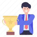 trophy, prize, reward, business achievement, business success 