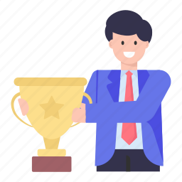trophy, prize, reward, business achievement, business success 