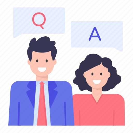 Interview, question answer, common questions, faq, question and response illustration - Download on Iconfinder