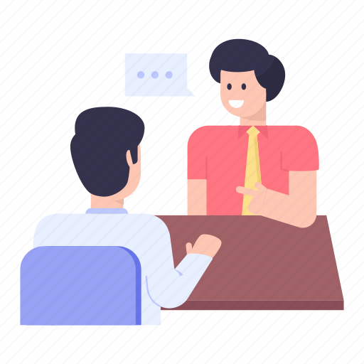 Communication, table talk, discussion, chatting, negotiation illustration - Download on Iconfinder