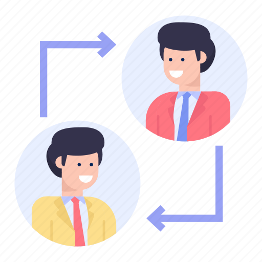 Employee exchange, employee turnover, candidate turnover, candidates exchange, employee referral illustration - Download on Iconfinder