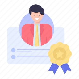 user certificate, achievement certificate, diploma, deed, degree 