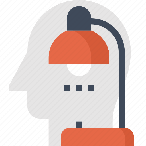 Head, human, job, lamp, overtime, thinking, work icon - Download on Iconfinder